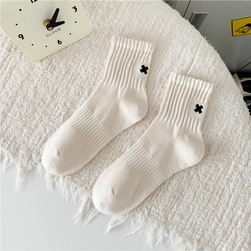 

Cityboy Trendy Embroidered Mid-Calf Skateboarding Socks for Men & Women - Dopamine High Street American Style One Size 36-45