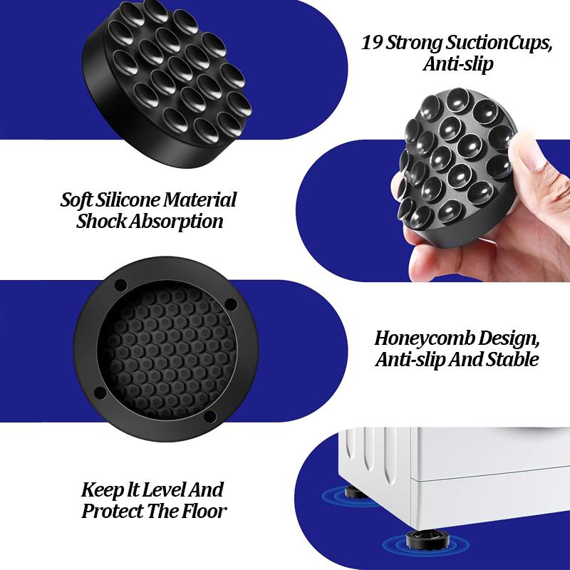 4Pcs Anti-Vibration Washing Machine Feet Pad Non-Slip Refrigerator Furniture Silent Support Mat Universal Dampers   Stand Base