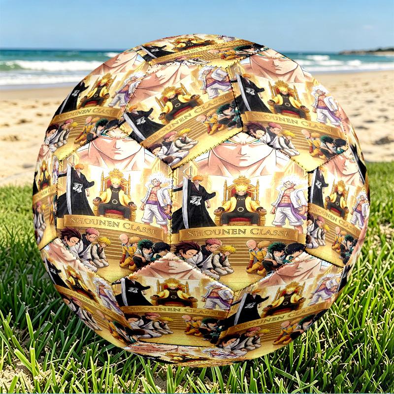 Taille 5 Ballon de Football Imprimé One Piece, Ballon de Football en PU Résistant à l'Usure pour Match, Entraînement et Pratique Quotidienne, Cadeau d'Anniversaire pour Fans de Football
