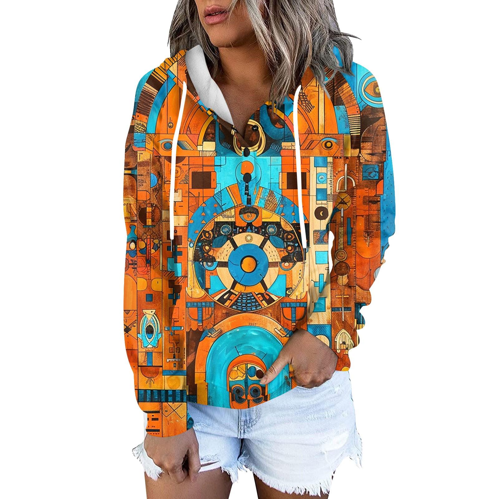 

Женская повседневная модная толстовка с длинными рукавами и круглым вырезом с принтом M