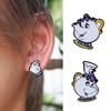 The Beauty And Beast Earrings Mrs Potter Teapot Girls Accessories Decorative