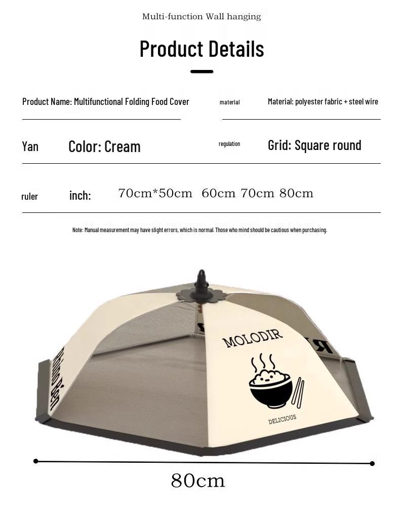 2025 Foldable Dustproof Food Cover for Dining Table