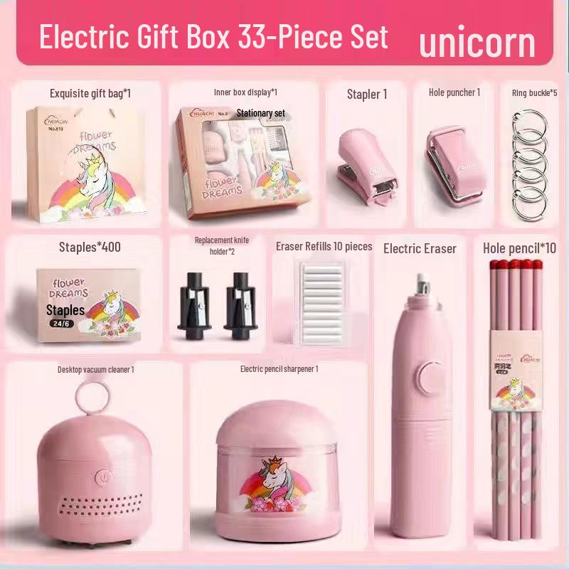 Elektrisches Schreibwaren-Geschenkset für Mädchen zum Schulanfang - Perfekt für den Kindertag am 1. Juni