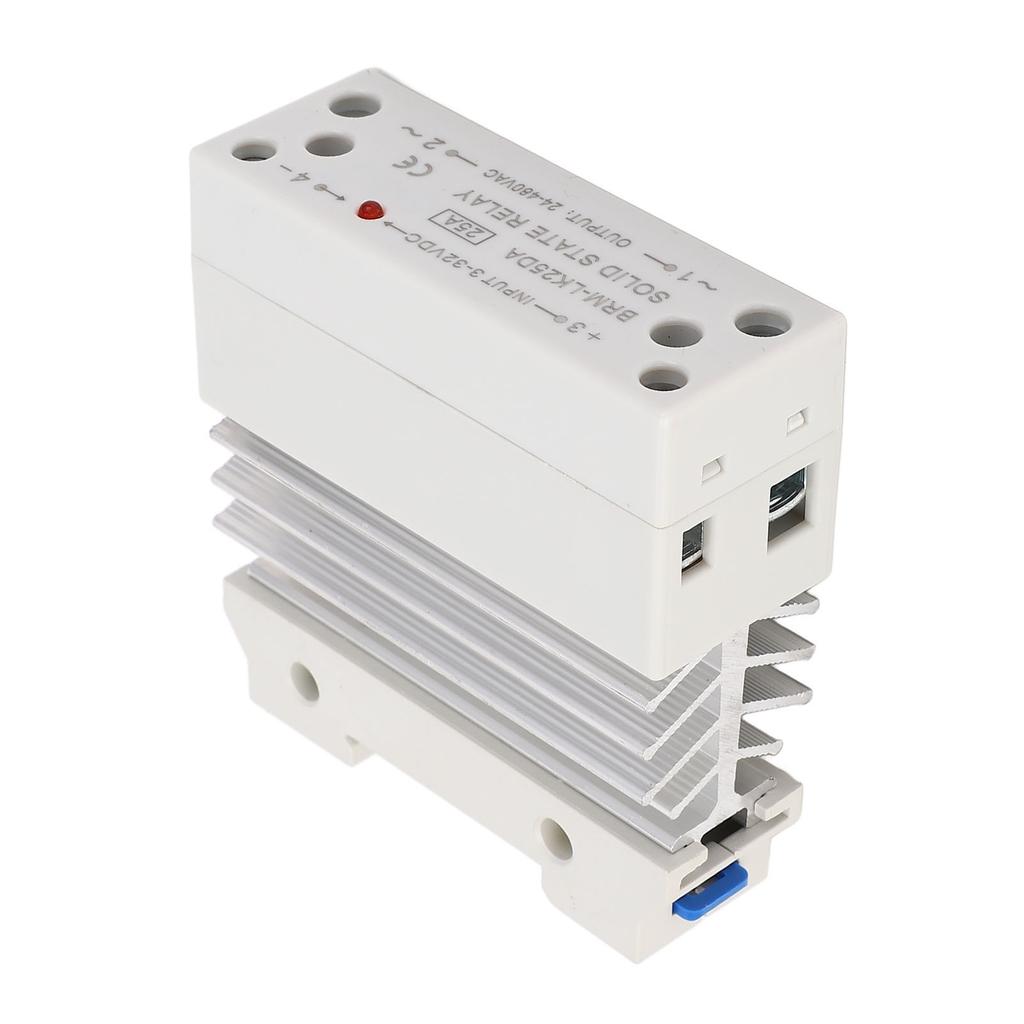 State Relay 25A, AC 24-480V AC SSR with Aluminum Heat Sink for PID Thermostat Temperature Controller Automation Process Equipment