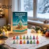Coastal Home Holiday Ornaments 2026 Christmas Advent Calendar, Sea Glass Tree 2D Acrylic Ornament Set Aesthetic Gift Box with Hanging String,