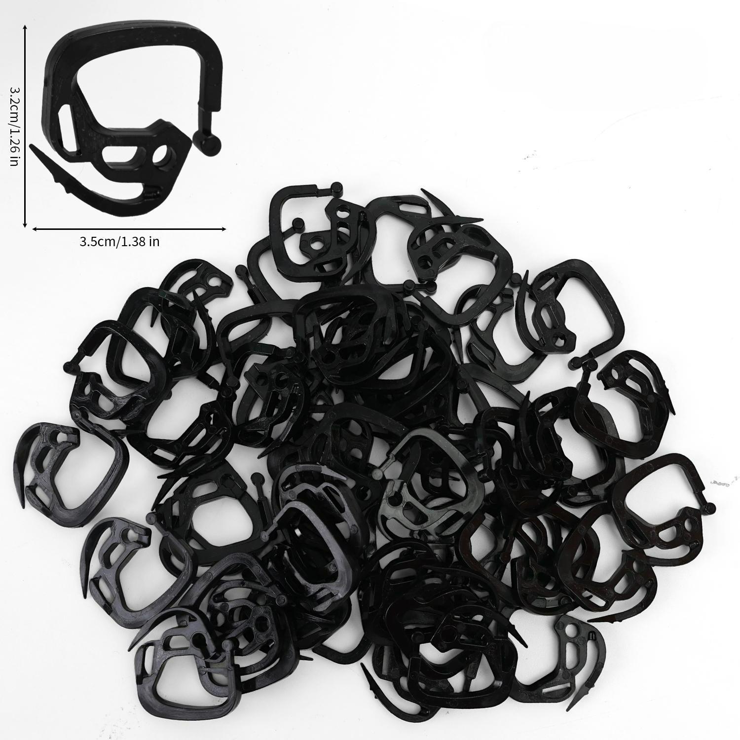 

Wholesale Black Shade Net Clips Greenhouse Shading Net Holders Easy Install Hooks Buckle Home Gardening Supplies Fixing Supplies 50PCS чёрный