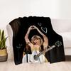 Coperta di Flanella Scintillante per Performance di Taylor Swift - Morbida e Adatta per Divani, Letti, Uffici, Viaggi, Tutte le Stagioni, Ottimo Regalo per Feste e Compleanni.