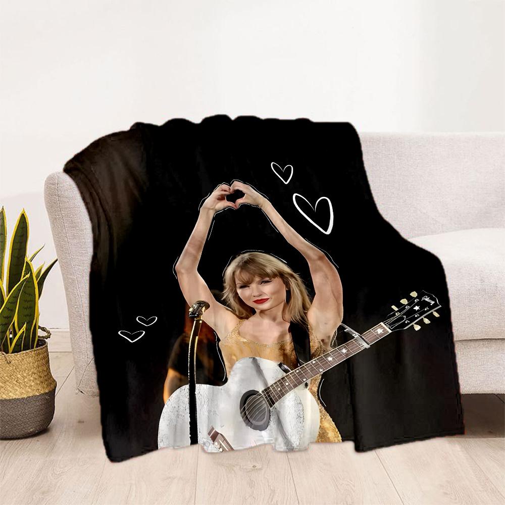 Coperta di Flanella Scintillante per Performance di Taylor Swift - Morbida e Adatta per Divani, Letti, Uffici, Viaggi, Tutte le Stagioni, Ottimo Regalo per Feste e Compleanni.