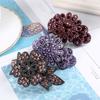 Flexible Women's Fashion Barrette Headwear Hairpins Hairgrip Rhinestone Hair Clip Crystal Flower