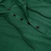 Men Green Short Sleeve Hooded Henley Neck Drawstring Casual Summer T Shirt