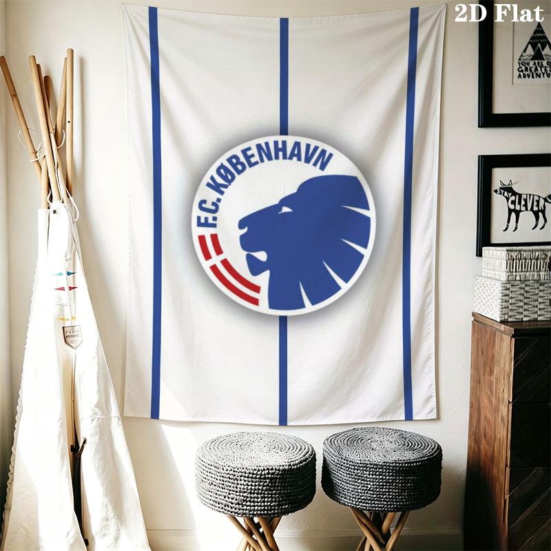 F.C. Copenhagen Wall Tapestry Aesthetic Wall Hanging Printed Fabric Blanket Decorative Tapestries for Bedroom Living Room Home Decor