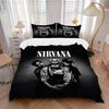 3pcs Nirvana Band Cover Set, 1 Cover + 2 Pillowcases (No Insert), Bedding for All Seasons, Bedding,Bedroom Decor Yy250922048