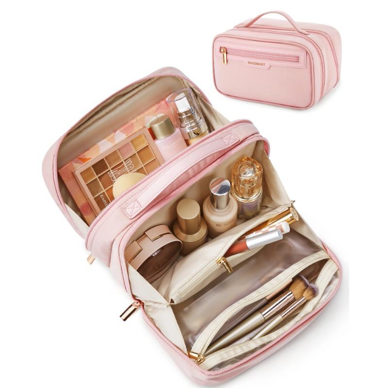 Travel Makeup Bag Large Capacity Cosmetic Bag Wide-open Portable Make Up Bag Organizer for Essentials Toiletries