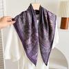 Qiandongge Camellia Cotton and Linen Small Square Scarf Silk Scarf New Women's Thin Imitation Velvet Shawl Scarf Headscarf Scarf