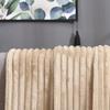 Solid Color Ribbed Flannel Blanket - Coral Fleece Yoga & Air Conditioning Gift