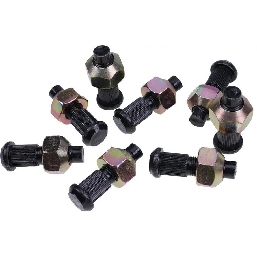 8X Felgenmutter Radmutter 6564669 & 8X Felgenbolzen Radbolzen 6709170 Set passt für Bobcat 751 753 763 773 863 873 883 863 S150 S160 S175