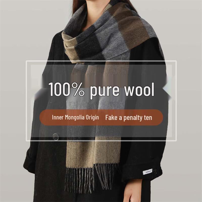 CEENIU Premium Plaid Wool Scarf