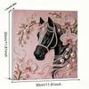 Black Horse Full 5D DIY Pearl Gem Art Diamond Painting Kits for Adults/Beginners Gift Idea Home Decor 11.81x11.81in