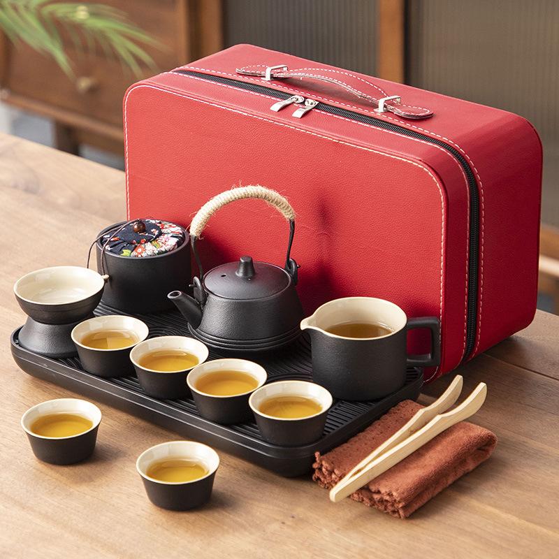Ceramic Outdoor Camping Portable Travel Tea Set Business Company Events Wedding Gifts