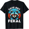 Colorful Raccoon Cute But Feral Sunglasses Cool Theme Unisex T-Shirt
