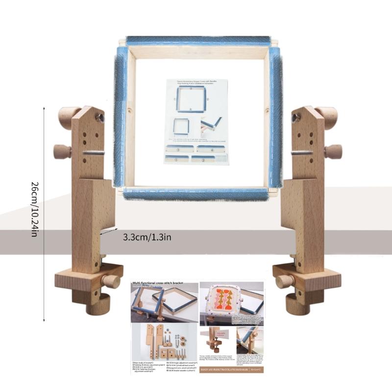 Support à Broderie Réglable avec Cadre à Broder Support de Cadre à Broder de Bureau Support de Travail Manuel Mains Libres pour Broderie
