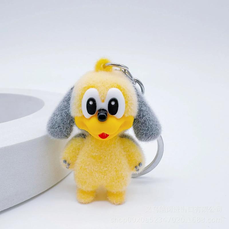Disney Cartoon Flock Donald Duck Keychain Mickey & Minnie Pendant Toy Cute Bag Accessory Doll Kid Christmas Party Smal Gifts