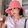 Women Summer Wide Brim Sunshade Bucket Hat Soft Tassel Brimmed Foldable Fisherman Caps Lady Girl Outdoor Beach Travel Sun Protection Hats