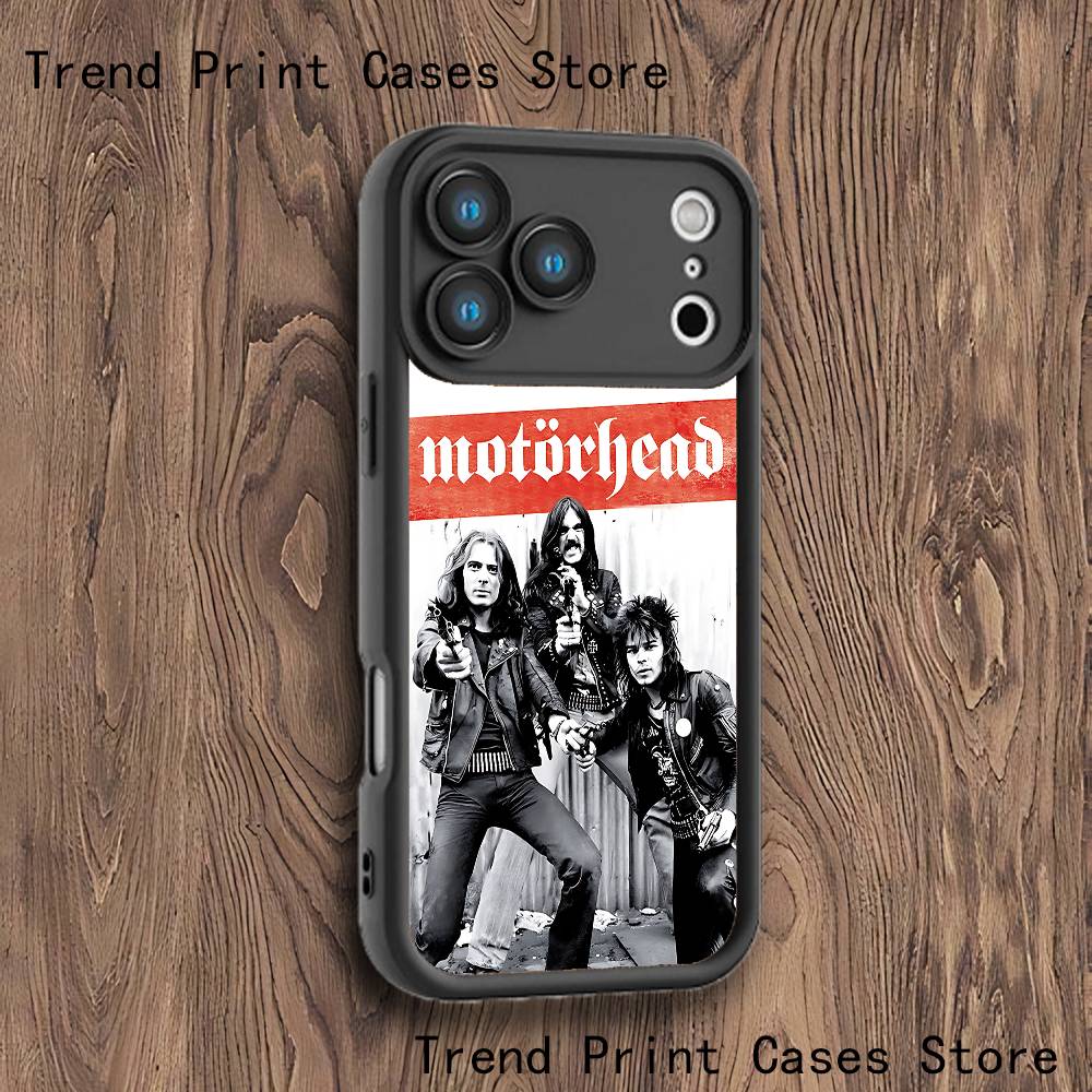 

Band-M-M-MotorheadS-S Phone Case For iPhone 17,16,15,14,13,12,11,Pro,Max,Plus,X,XS,SE4,E,Mini Black Thickened border Case iPhone 13 Pro