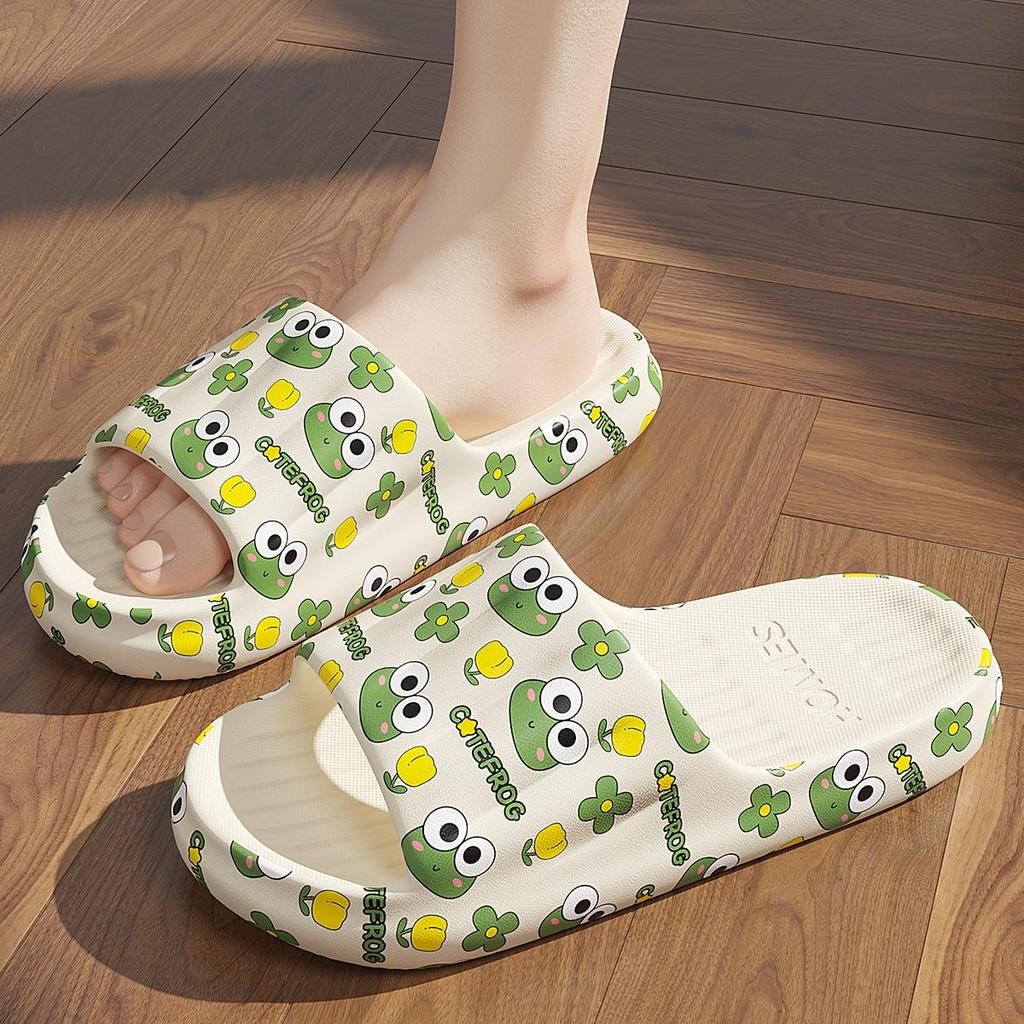 Printed Non-Slip EVA Slides: Men's & Women's Soft Sole Summer Slippers for Home & Outdoor Use