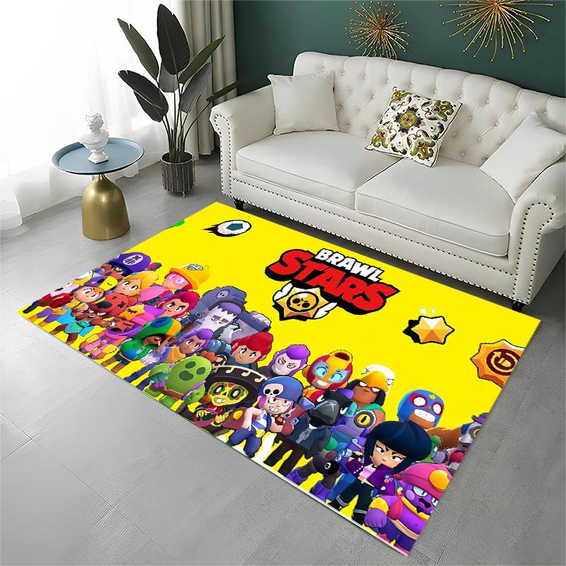 Cartoon B-Brawl Game Non-Slip Area Rug for Living Room,Bedroom,Playroom,Soft Carpet Floor Mat Home Decor Rug Kids Room Gift