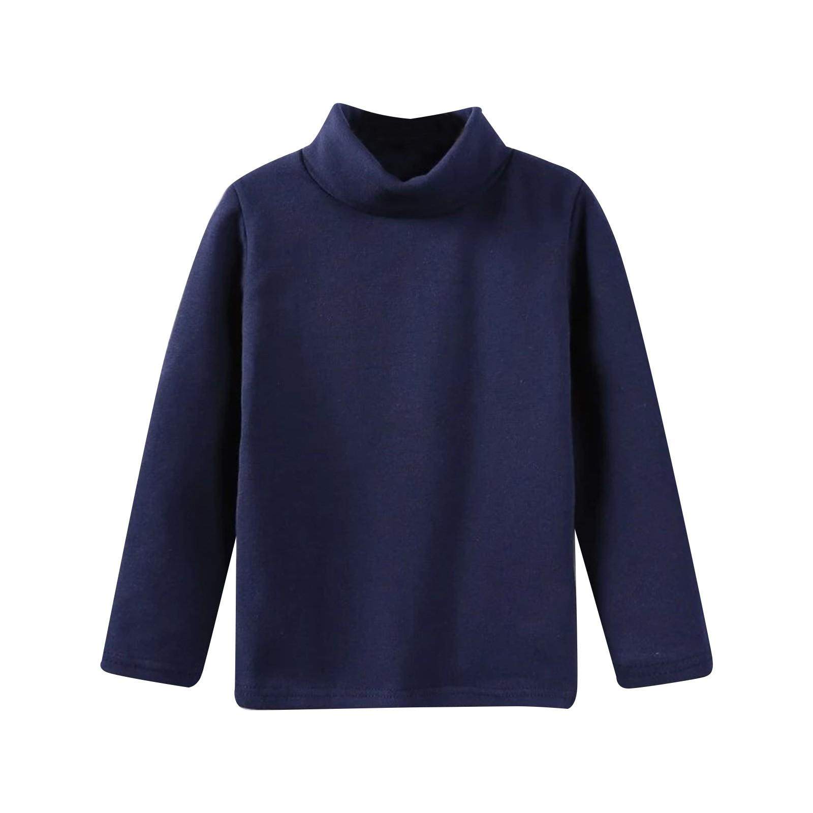 

Милые топы для девочек, весенние, с высоким воротом, однотонные, с длинным рукавом, круглым вырезом, для вечеринок, дней рождения, школы, свитера 140