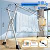 201 Stainless Steel X-Type Telescopic Clothes Drying Rack, Indoor Floor-Standing Model for Household Use