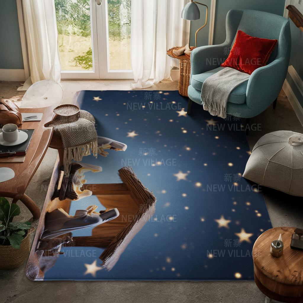 Hauseingangsteppich Fußmatte Haustür Wohnzimmer Bad Fuß Badezimmer rutschfest wasserabsorbierend Teppiche Bad Frohe Weihnachten Winter