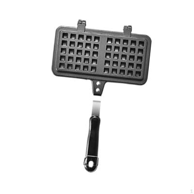Camping Waffle Maker Pan Bakeware Presă Placă Instrument de copt Aragaz Fier de călcat