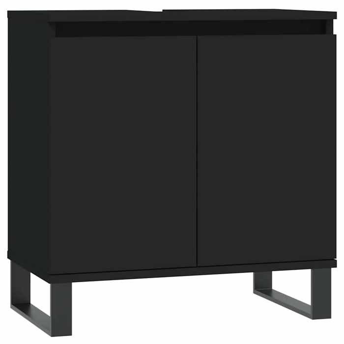 VidaXL Bathroom Cabinet Black 58x33x60 Cm Engineered Wood 831589