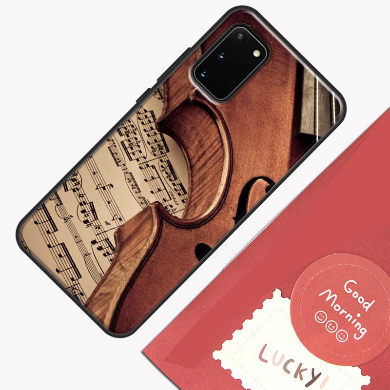 Elegant Violins Bow Sheet Music Phone Case For Samsung Galaxy S23 S26 Ultra S20 S21 S22 S24 S25 Plus S10 S25 FE Cover Shell