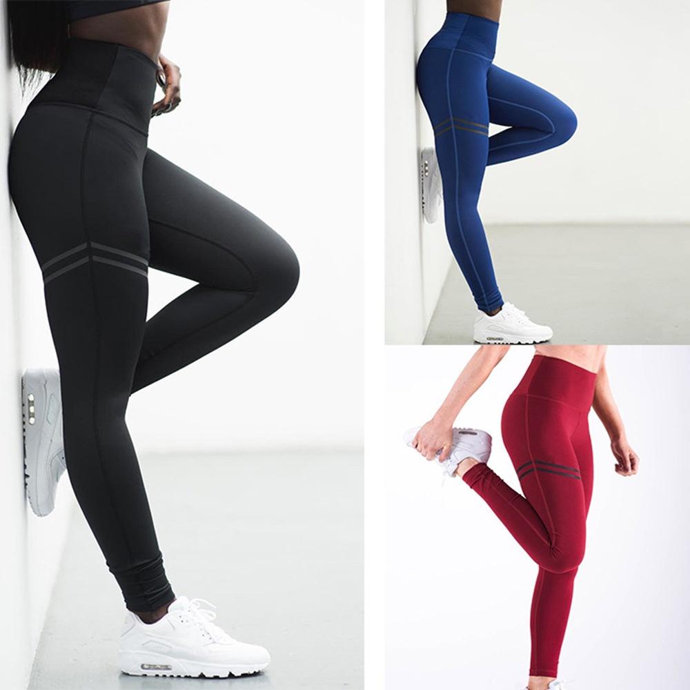 Women High Waist Yoga Fitness Leggings Pants With Stretchable Fabric For Comfortable Gym And Running Performance