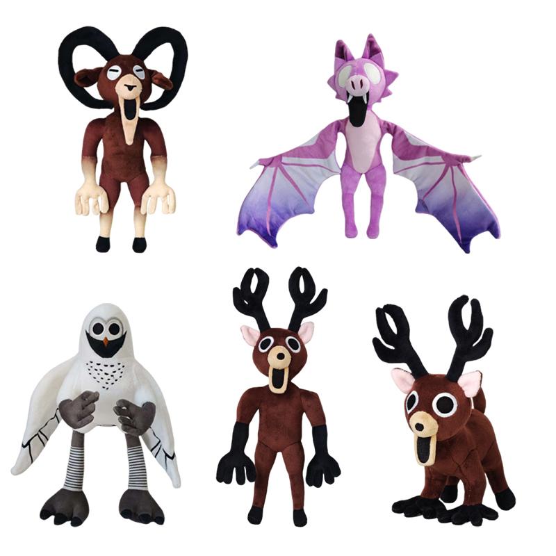 Non-Toxic New 99 Nights In The Forest Purple Bat Plush Cute Pink Baby Deer Stuffed Doll Funny Blue Owl Red Goat Plush Toy For Kid Gifts