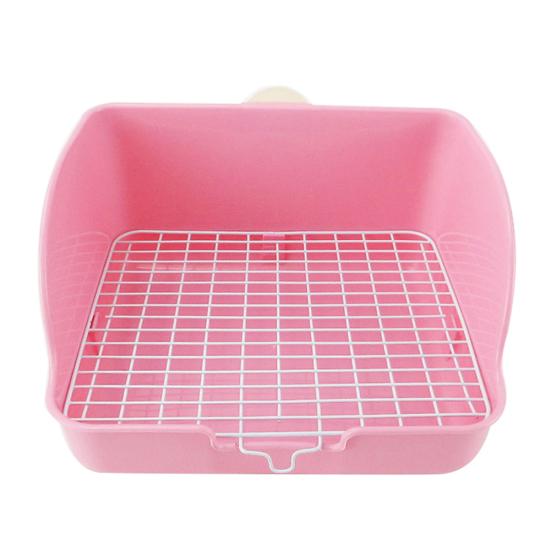 Pet Cat Rabbit Toilet Mesh Square Potty Trainer Rat Hamster Corner Litter Box