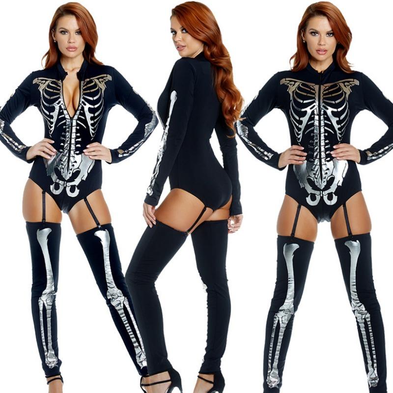 Christmas Skeleton Skeleton Horror Ghost Costume Halloween Costume Fashion Onesie New Dress