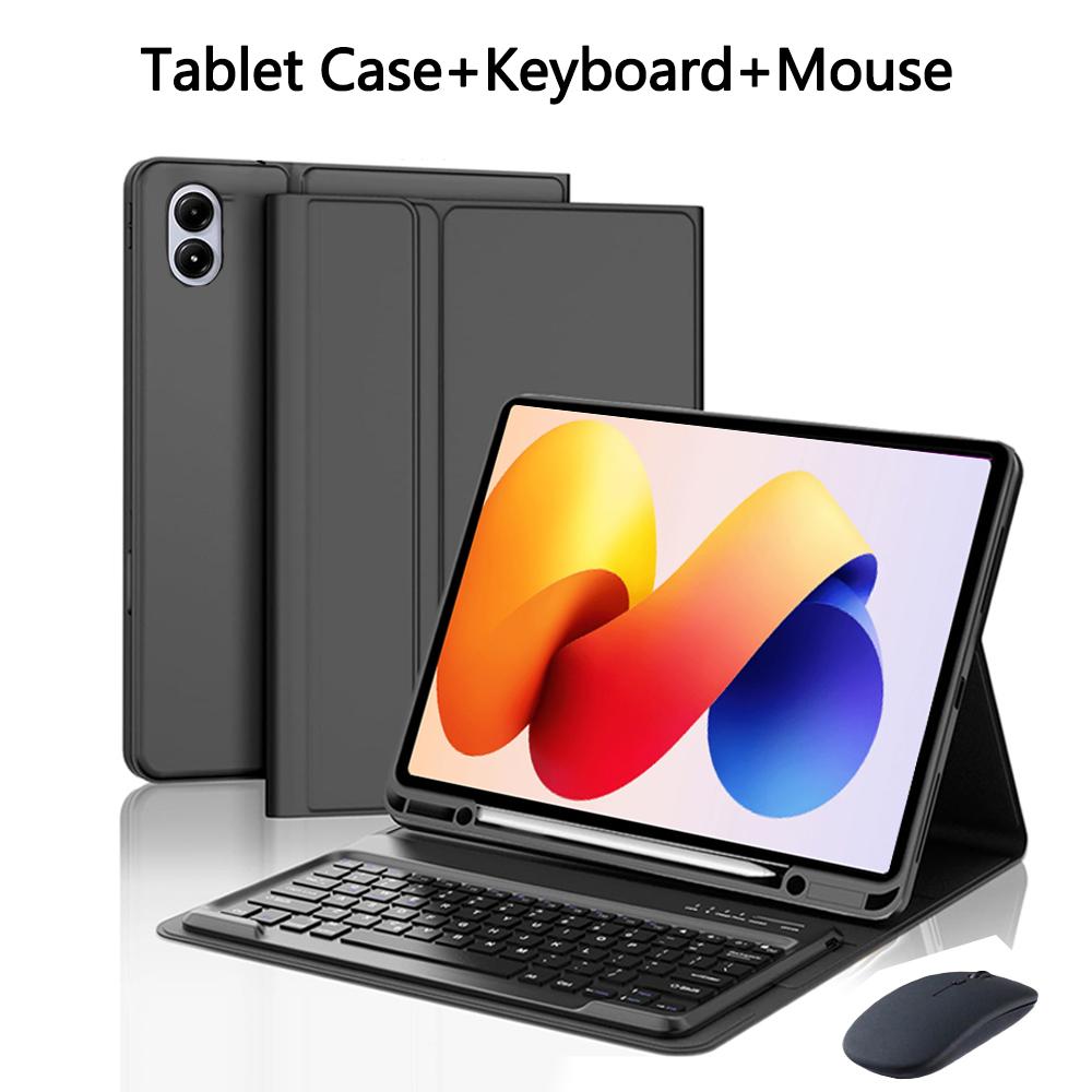 Étui clavier pour Redmi Pad 2 Pro 12,1 pouces, Étui pour tablette Redmi Pad 2 Pro 12,1 pouces avec clavier Bluetooth détachable 12.1 inch&Korean