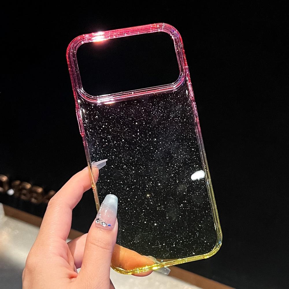 for iphone 17 Pro Max Case Glitter Gradient Hard PC Case for iPhone 17 Air 16 15 14 13 12 Pro Max Plus 17pro Transparent Cover
