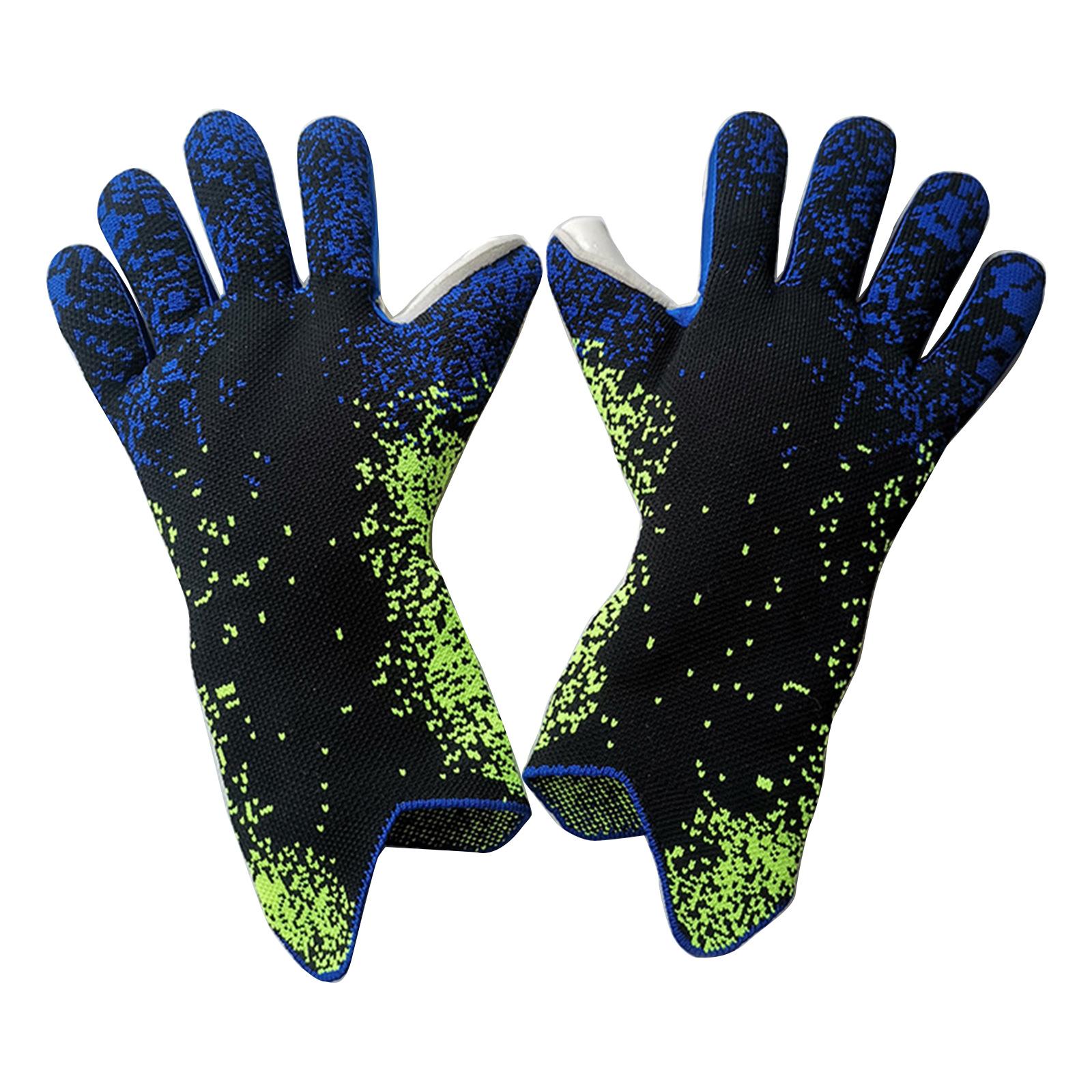 

Goalkeeper Glove Soccer Glove Strong Grip Gloves with Finger Protection Non-Slip Latex Protective Gloves for Adult Youth 6 зелений