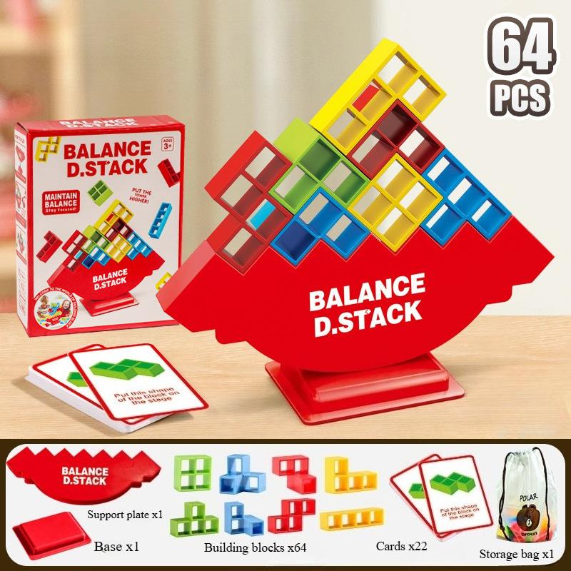 

Balance Tower Game, a fun tabletop stacking toy, perfect for family games, parties, and travel. Christmas version