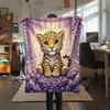 1Pc Cartoon Print Flannel Blanket, High Quality Comfortable for All Seasons, Home Decor, Warmth and Comfort, Perfect for Christmas Birthday Gift