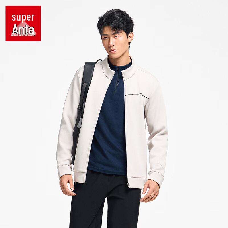 Anta Men's Fleece-Lined Stand-Collar Training Jacket