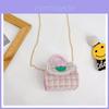 Childrens Cartoon Pattern Pu Shoulder Bag With Artificial Pearl Bow And Flower Decoration For Daily Casual Wear