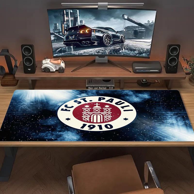 FC St. Pauli Color Mouse Pad Large Gaming Table Cushion Non-slip Laptop Tablet Big Mousepad XXL Mat Mini PC Playmat With Lock edge
