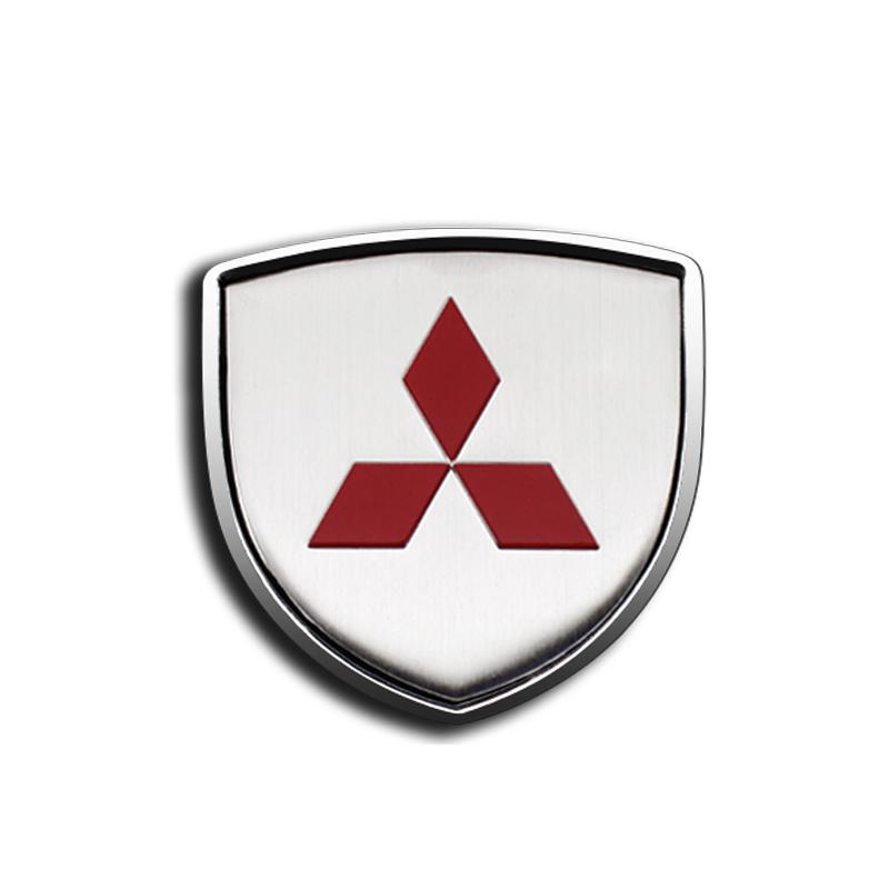 3D Metal Styling Body Fender Decoration Shield Stickers For Mitsubishi Ralliart Asx Lancer 10 Outlander L200 Xpander Pajero V73