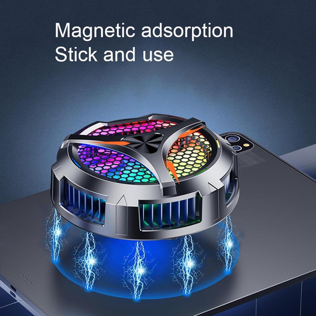 Professional Tablet Semiconductor Heat Sink with LED Display 2 Adjustable Cooling Levels for Gaming Live Streaming